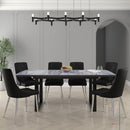  Worldwide Home Furnishings Gavin/Devo 207-360_087BK 7 pc Dining Set - Black with Black Chair IMAGE 1