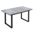  Worldwide Home Furnishings Gavin/Silvano 207-360BK_429GY 7 pc Dining Set - Black with Vintage Grey Chair IMAGE 3