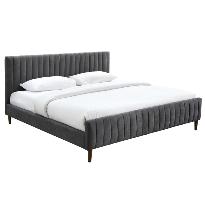 !nspire Hannah 101-622K-CH 78" King Platform Bed - Charcoal IMAGE 1