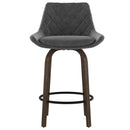 !nspire Kenzo 203-544GY 26" Counter Stool - Grey and Walnut IMAGE 4