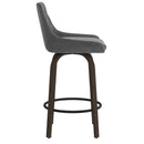 !nspire Kenzo 203-544GY 26" Counter Stool - Grey and Walnut IMAGE 5