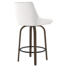 !nspire Kenzo 203-544WT 26" Counter Stool - White and Walnut IMAGE 3