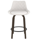 !nspire Kenzo 203-544WT 26" Counter Stool - White and Walnut IMAGE 4