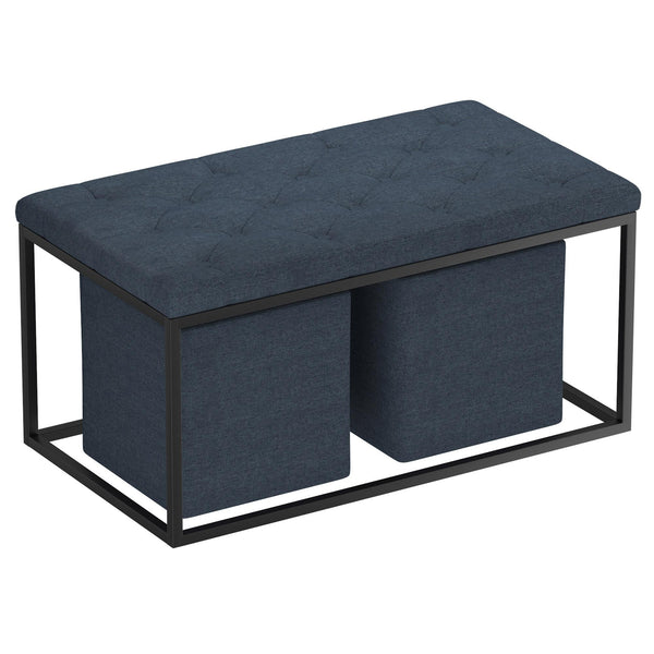 !nspire Knox Fabric Storage Ottoman 402-551GBL IMAGE 1