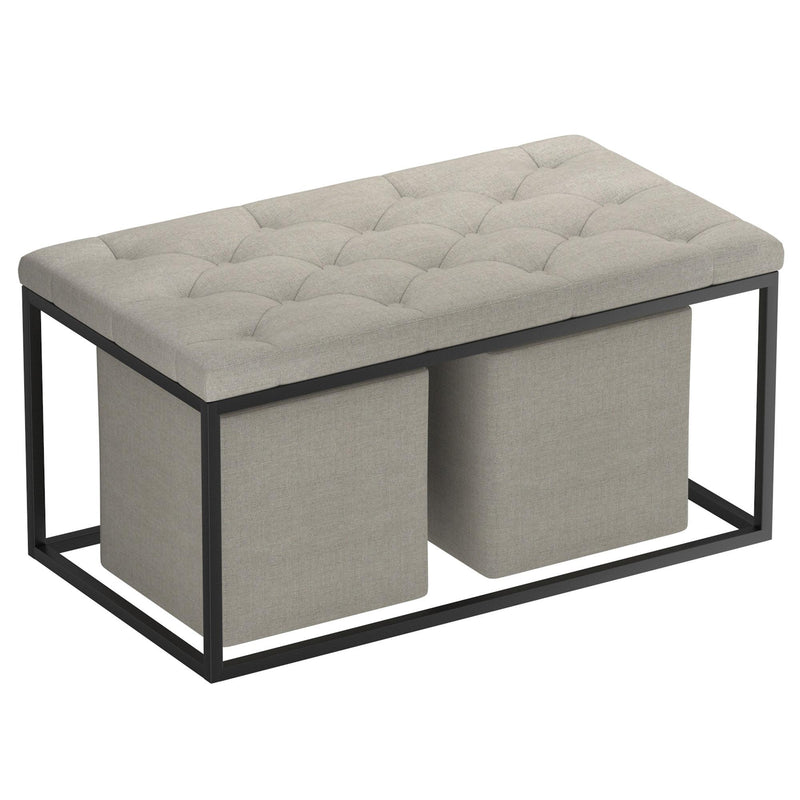 !nspire Knox Fabric Storage Ottoman 402-551LG IMAGE 1