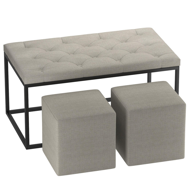 !nspire Knox Fabric Storage Ottoman 402-551LG IMAGE 2