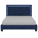 !nspire Lumina 101-088K-BL 78" King Platform Bed w/Light - Blue IMAGE 4