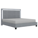 !nspire Lumina 101-088K-GY 78" King Platform Bed w/Light - Grey IMAGE 1