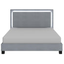 !nspire Lumina 101-088K-GY 78" King Platform Bed w/Light - Grey IMAGE 4