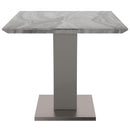  Worldwide Home Furnishings Napoli/Devo 207-545_087LG 7 pc Dining Set - Grey with Light Grey Chair IMAGE 3