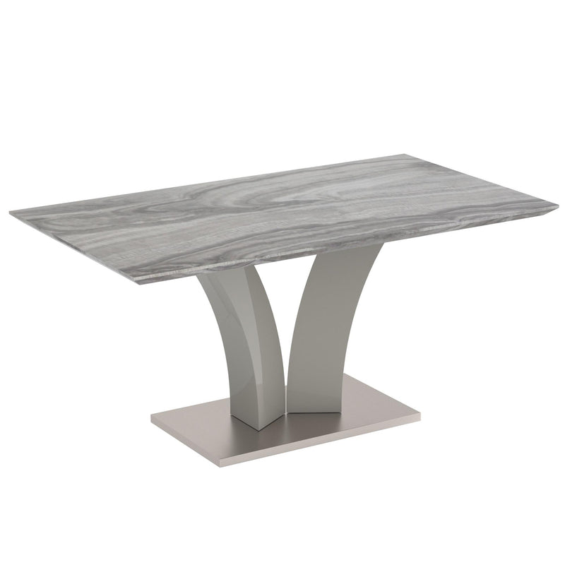 !nspire Napoli 201-545GY Rectangular Dining Table - Light Grey IMAGE 1