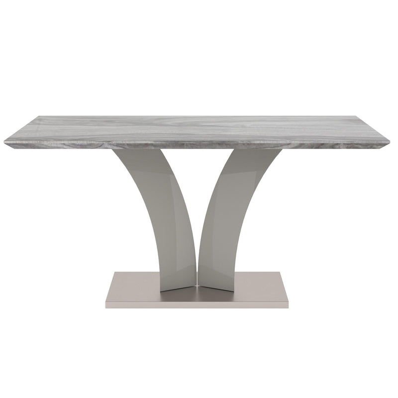 !nspire Napoli 201-545GY Rectangular Dining Table - Light Grey IMAGE 3