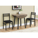 Monarch I 1003 3 pc Dining Set - Dark Taupe/Black IMAGE 6
