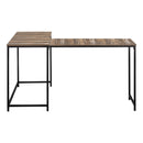 Monarch I 7391 58" Computer Desk - Brown Reclaimed/Black IMAGE 2