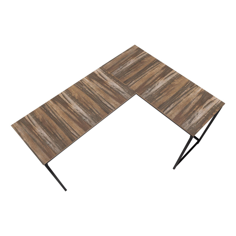 Monarch I 7391 58" Computer Desk - Brown Reclaimed/Black IMAGE 3