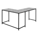 Monarch I 7392 58" Computer Desk - Grey Stone-Look/Black IMAGE 5