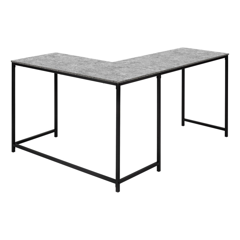 Monarch I 7392 58" Computer Desk - Grey Stone-Look/Black IMAGE 5