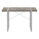 Monarch I 7662 Computer Desk - Grey Conctrete-Look/Silver IMAGE 2