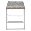 Monarch I 7662 Computer Desk - Grey Conctrete-Look/Silver IMAGE 4