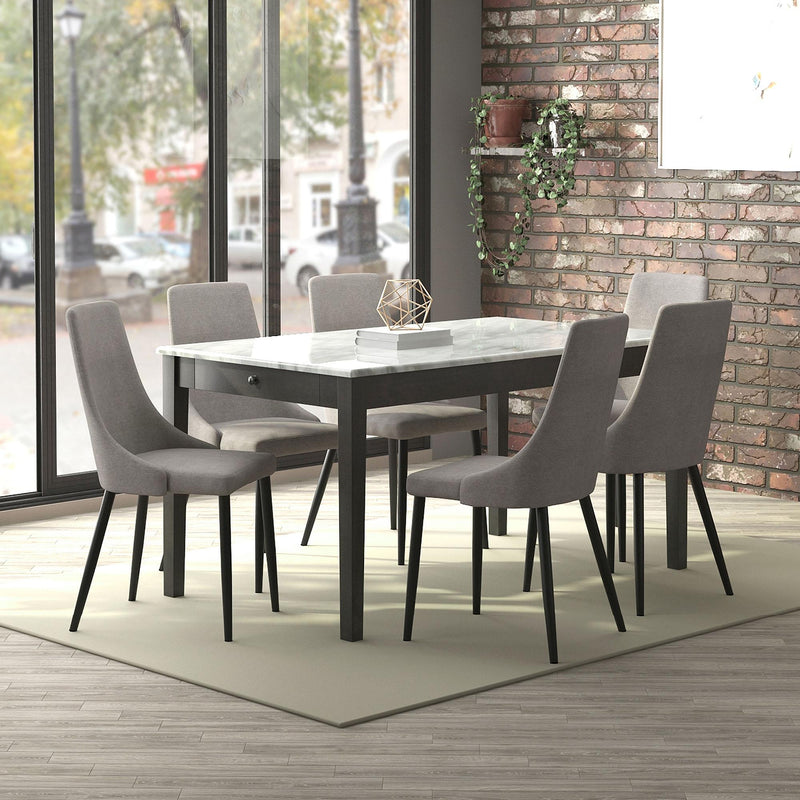 !nspire Pascal Dining Table with Faux Marble Top 201-548GY IMAGE 6