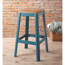 Acme Furniture Jacotte 72333 Bar Stool - Natural and Teal IMAGE 2