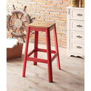 Acme Furniture Jacotte 72334 Bar Stool - Natural and Red IMAGE 2