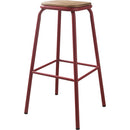 Acme Furniture Scarus 72388 Bar Stool - Natural and Red IMAGE 1