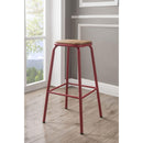 Acme Furniture Scarus 72388 Bar Stool - Natural and Red IMAGE 2