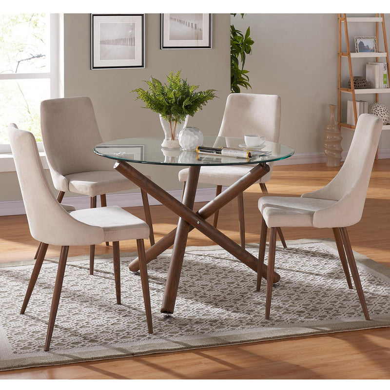 Worldwide Home Furnishings Rocca/Cora 5 pc Dinette 207-264/182BG IMAGE 1