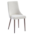  Worldwide Home Furnishings Rocca/Cora 207-264_182BG 5 pc Dining Set - Walnut with Beige Chair IMAGE 4
