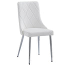  Worldwide Home Furnishings Rocca/Devo 207-264_087WT 5 pc Dining Set - Walnut with White Chair IMAGE 4