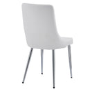  Worldwide Home Furnishings Rocca/Devo 207-264_087WT 5 pc Dining Set - Walnut with White Chair IMAGE 5