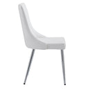  Worldwide Home Furnishings Rocca/Devo 207-264_087WT 5 pc Dining Set - Walnut with White Chair IMAGE 6