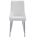  Worldwide Home Furnishings Rocca/Devo 207-264_087WT 5 pc Dining Set - Walnut with White Chair IMAGE 7