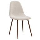  Worldwide Home Furnishings Rocca/Lyna 207-264_250BG 5 pc Dining Set - Walnut with Beige Chair IMAGE 4