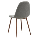  Worldwide Home Furnishings Rocca/Lyna 207-264_250GY 5 pc Dining Set - Walnut with Grey Chair IMAGE 5