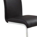  Worldwide Home Furnishings Solara/Maxim 207-160_489BK 5 pc Dining Set - Chrome with Black Chair IMAGE 7