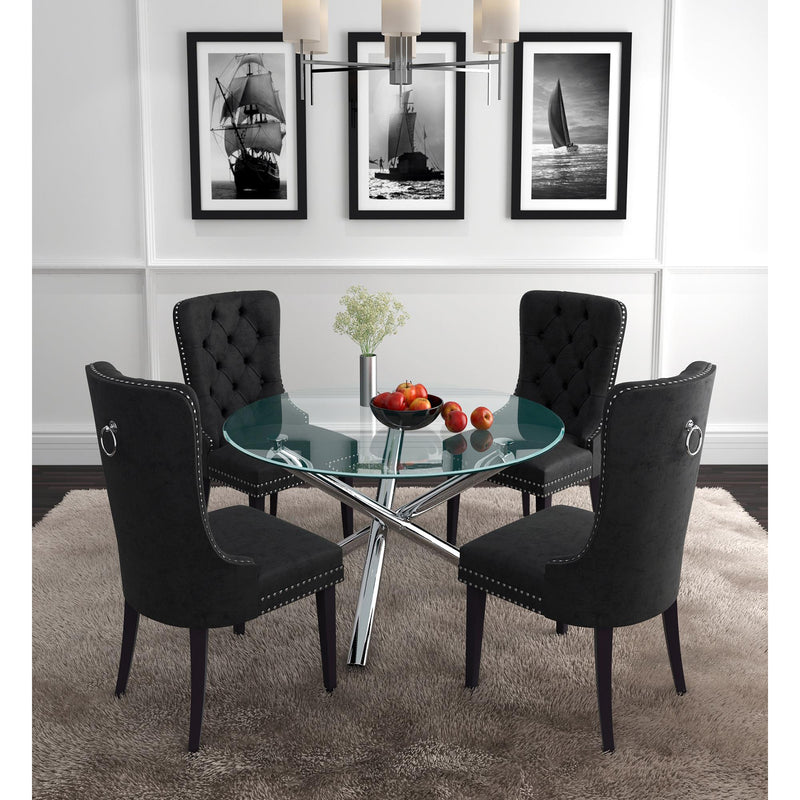 Worldwide Home Furnishings Solara II/Rizzo 5 pc Dinette 207-160/080BK IMAGE 1