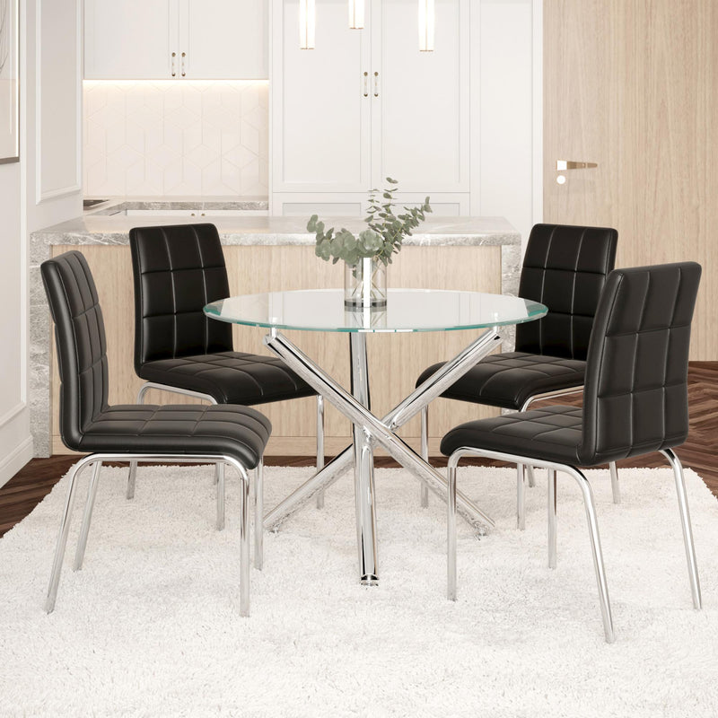 Worldwide Home Furnishings Solara II 5 pc Dinette 207-160-40BK IMAGE 1