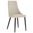  Worldwide Home Furnishings Stark/Venice 207-535BK_536BG 7 pc Dining Set - Black with Beige Chair IMAGE 6