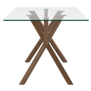  Worldwide Home Furnishings Stark/Maxim 207-535WL_489WT 7 pc Dining Set - Walnut with White Chair IMAGE 3
