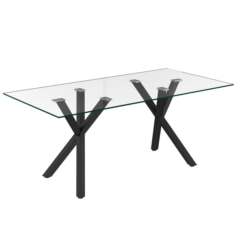 Worldwide Home Furnishings Stark 201-535BK Rectangular Dining Table - Black IMAGE 1