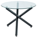  Worldwide Home Furnishings Suzette/Silvano 207-476_429GY 5 pc Dining Set - Black with Vintage Grey Chair IMAGE 5