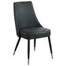  Worldwide Home Furnishings Suzette/Silvano 207-476_429GY 5 pc Dining Set - Black with Vintage Grey Chair IMAGE 6