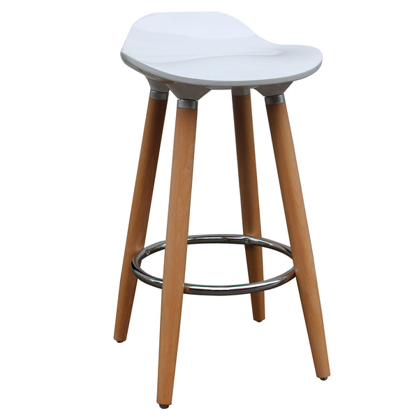 !nspire Trex 203-990WT 26" Counter Stool - White and Natural IMAGE 1