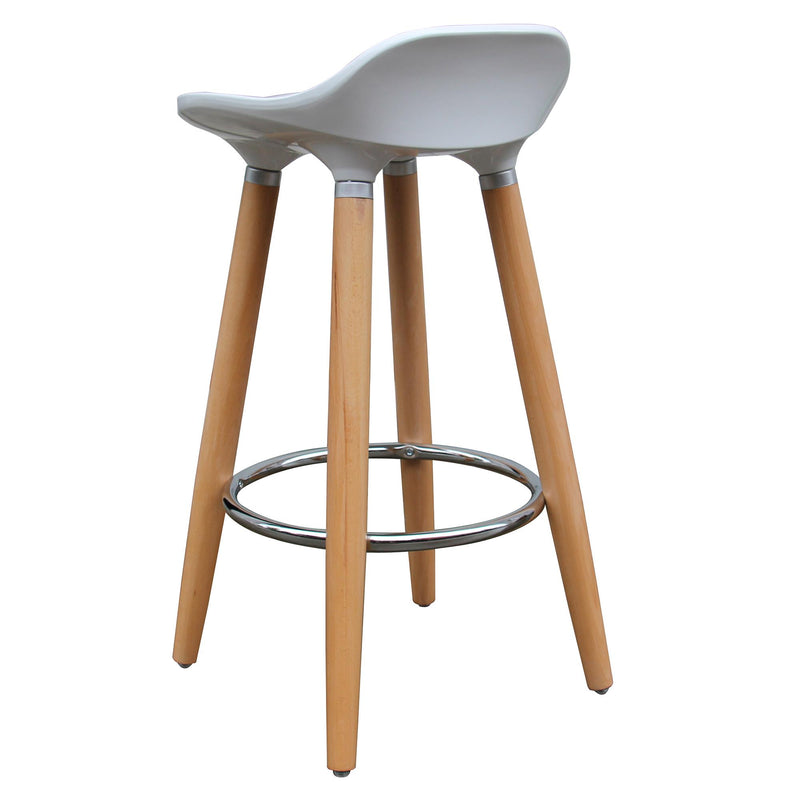 !nspire Trex 203-990WT 26" Counter Stool - White and Natural IMAGE 3