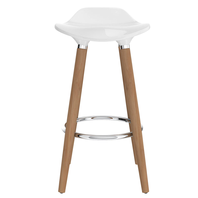 !nspire Trex 203-990WT 26" Counter Stool - White and Natural IMAGE 4