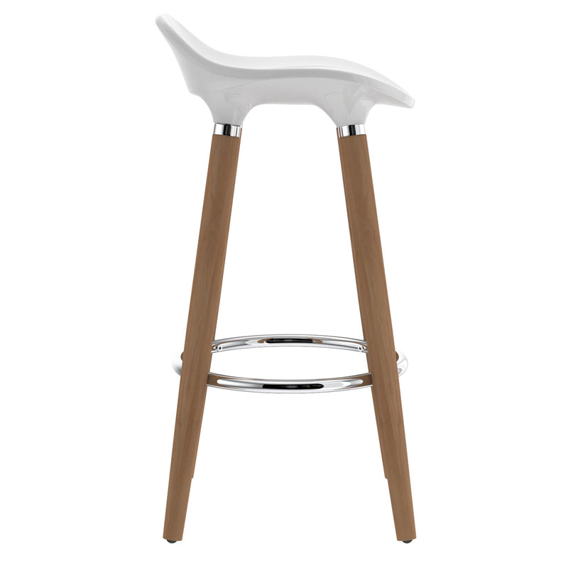 !nspire Trex 203-990WT 26" Counter Stool - White and Natural IMAGE 5