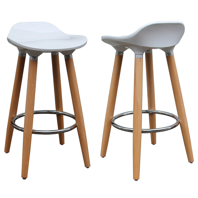 !nspire Trex 203-990WT 26" Counter Stool - White and Natural IMAGE 7