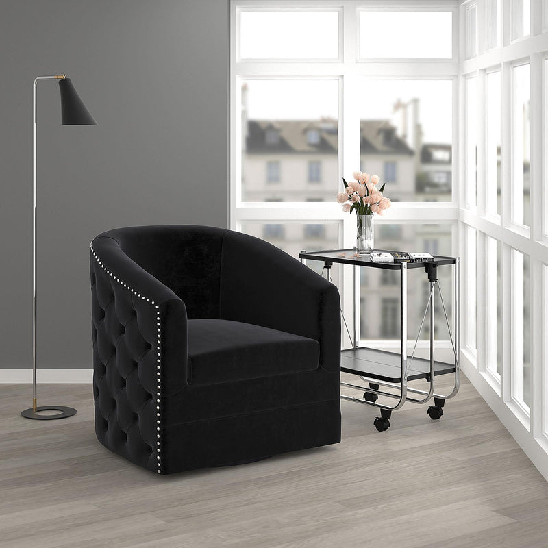 !nspire Velci 403-373BK Accent Chair - Black IMAGE 2